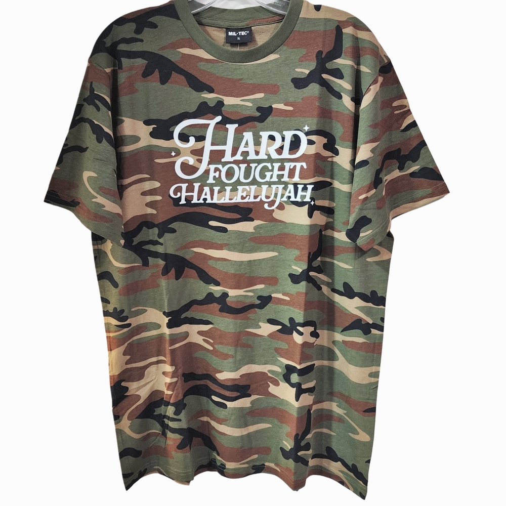 Hard Fought Hallelujah Camouflage Men's T-Shirt - Picture 3 of 5